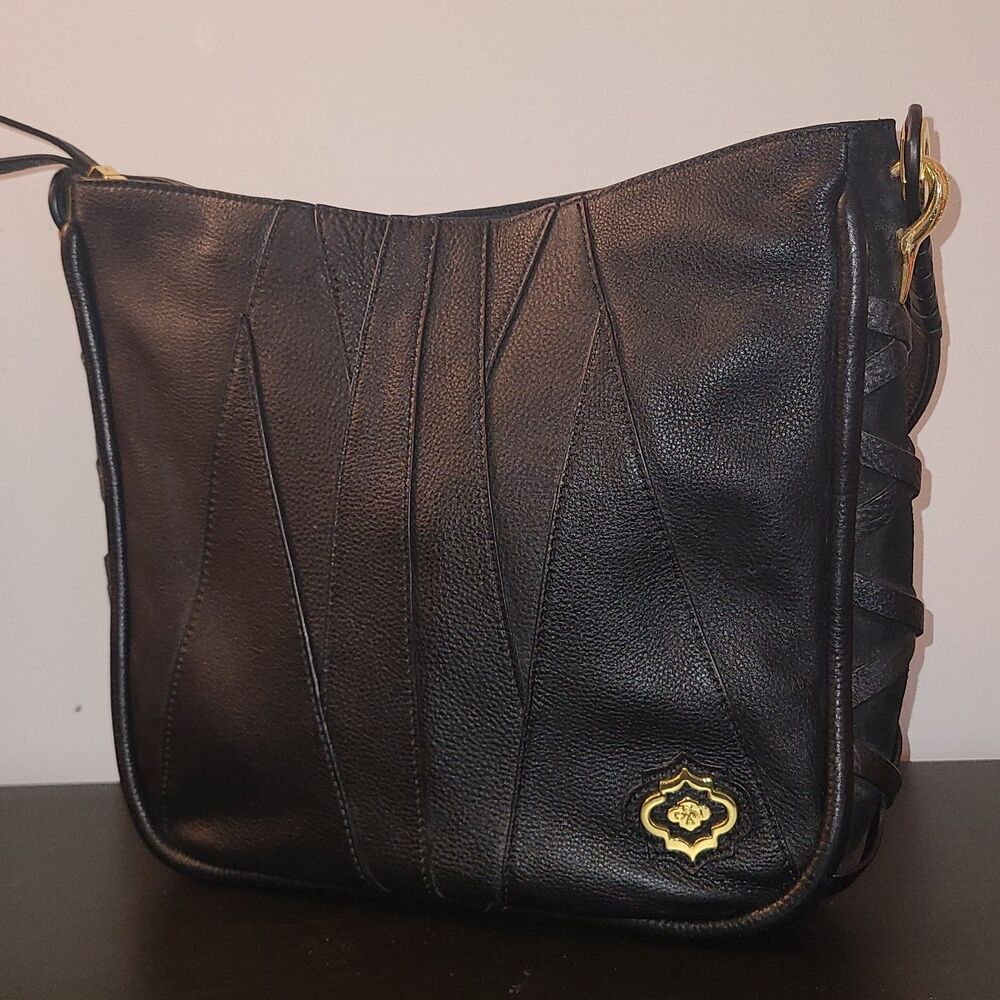 Oryany Black Leather Bag Purse Suade Sides Shoulder Bag New Nwt Women's Style